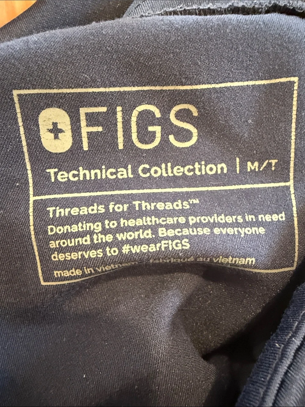 Figs Navy Jogger Scrub Pants with Drawstring Unisex Medium/Tall